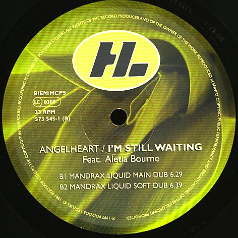 Angelheart Feat. Aletia Bourne - I'm Still Waiting, Electronic, House, 1997 - Hi Life Recordings, UK, Vinyl 1x 12", 33 ⅓ RPM