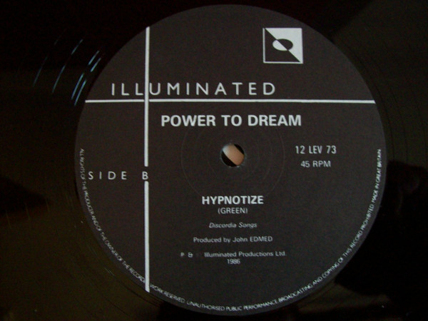 Power To Dream - Frantic / Hypnotize, Electronic, Electro, Industrial, 1986 - Illuminated Records, UK, Vinyl 1x 12"