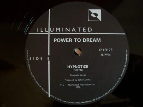 Power To Dream - Frantic / Hypnotize, Electronic, Electro, Industrial, 1986 - Illuminated Records, UK, Vinyl 1x 12"