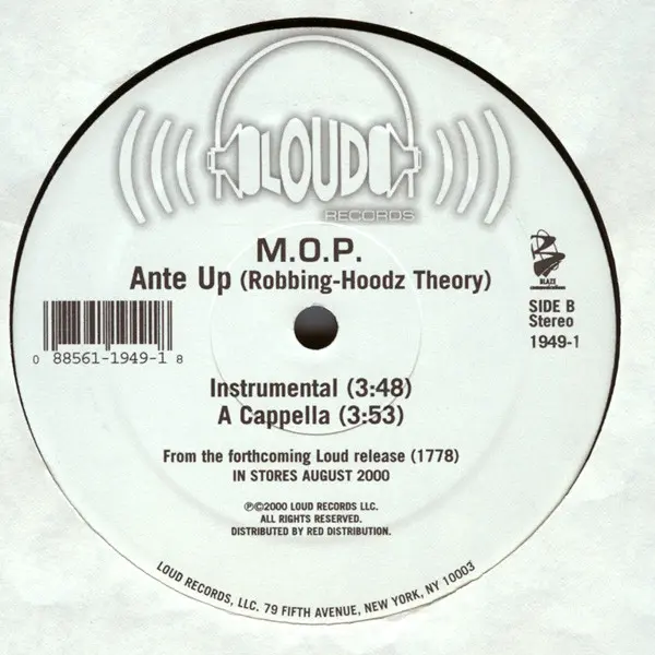 M.O.P. - Ante Up (Robbing-Hoodz Theory), Hip Hop, 2000 - Loud Records, US, Vinyl 1x 12"