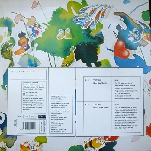 Skylab - The Trip (Remixes), Electronic, Breakbeat, Downtempo, Jungle, 1997 - Eye Q Records, UK, Vinyl 1x 10", 45 RPM