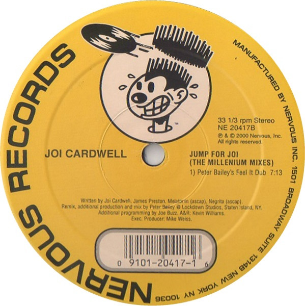 Joi Cardwell - Jump For Joi (The Millennium Mixes), Electronic, House, 2000 - Nervous Records, US, Vinyl 1x 12", 33 ⅓ RPM