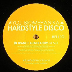 Yoji Biomehanika - Hardstyle Disco, Electronic, Hard Trance, Hardstyle, 2003 - Hellhouse Recordings, UK, Vinyl 1x 12", 45 RPM