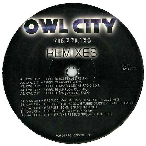 Owl City - Fireflies - Remixes, Electronic, Hip Hop, Dubstep, Electro, Hip Hop, House, 2010 - Not On Label (Owl City), UK, Vi