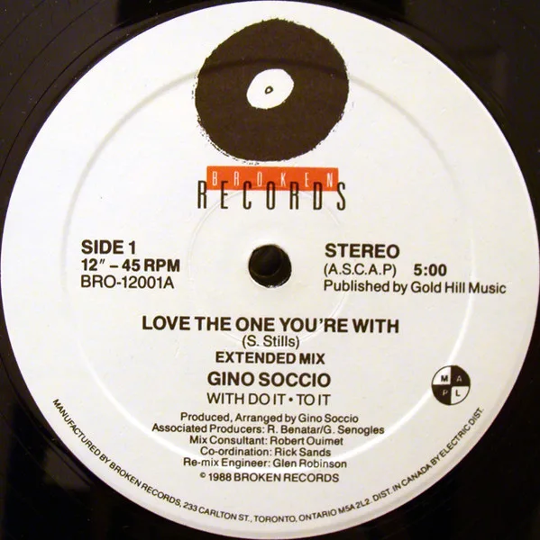 Album cover for Love The One You're With by Gino Soccio With Do It To It