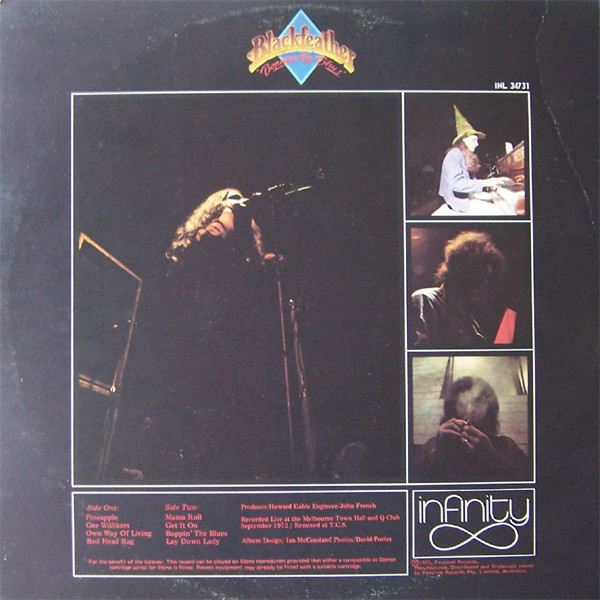 Blackfeather - Boppin' The Blues, Rock, Psychedelic Rock, 1972 - Infinity, Australia, Vinyl 1x LP, Album