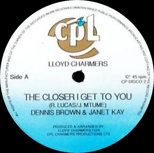 Album cover for The Closer I Get To You by Dennis Brown & Janet Kay