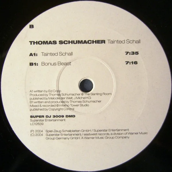 Album cover for Tainted Schall by Thomas Schumacher