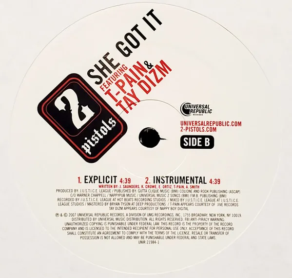 Album cover for She Got It by 2 Pistols Featuring T-Pain & Tay Dizm