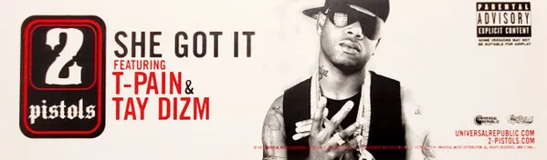 Album cover for She Got It by 2 Pistols Featuring T-Pain & Tay Dizm