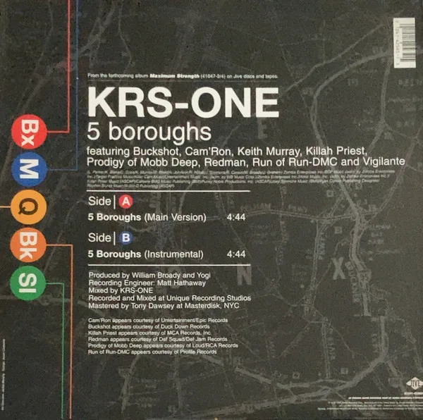 Album cover for 5 Boroughs by KRS-One