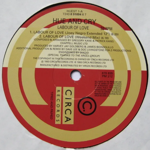 Album cover for Labour Of Love by Hue & Cry