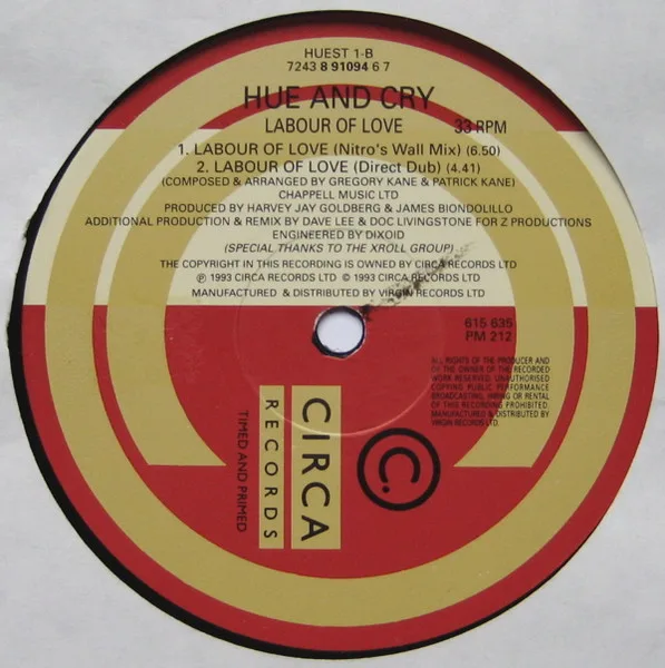 Album cover for Labour Of Love by Hue & Cry