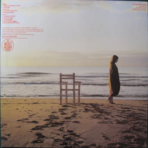 Judie Tzuke - Welcome To The Cruise - 1979 - Pop Rock - The Rocket Record Company - Vinyl 1x LP, Album, Stereo