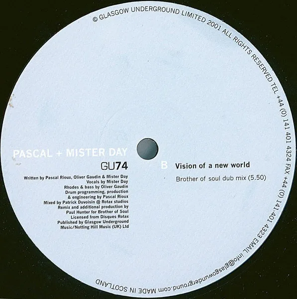 Album cover for Vision Of A New World by Pascal & Mister Day