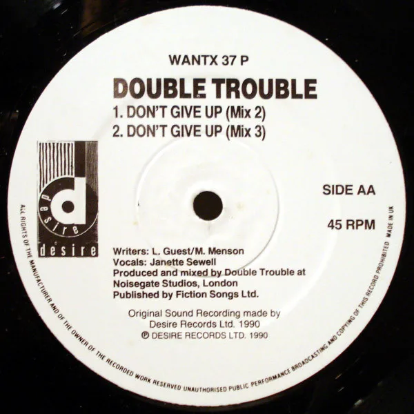 Album cover for Don't Give Up by Double Trouble