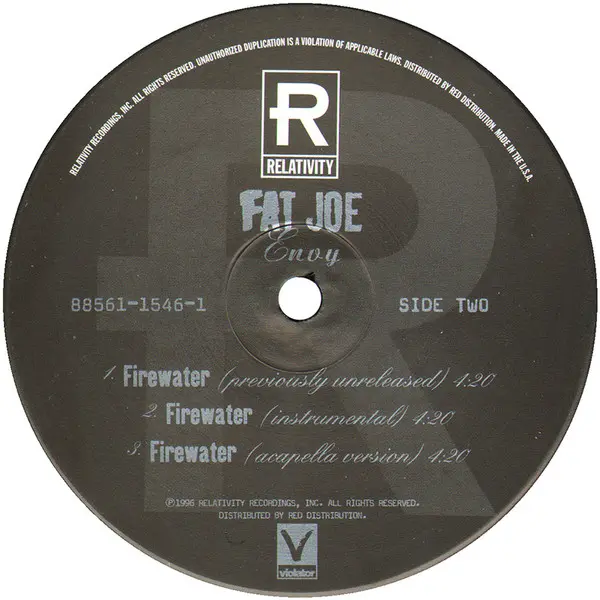 Fat Joe - Envy, Hip Hop, Hardcore Hip-Hop, 1996 - Relativity, Violator, US, Vinyl 1x 12", 33 ⅓ RPM