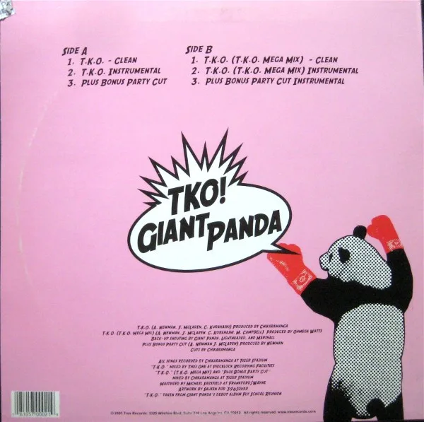 Album cover for T.K.O. by Giant Panda