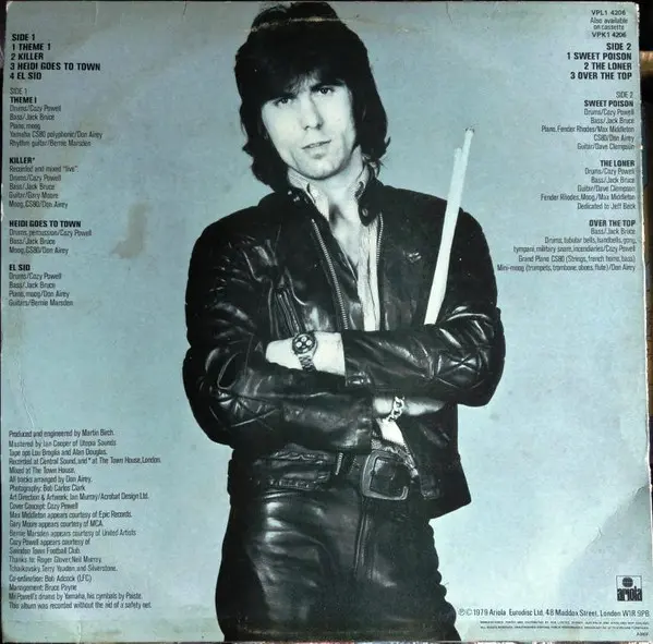 Cozy Powell - Over The Top - 1980 - Classic Rock - Ariola - Vinyl 1x LP, Album, Stereo