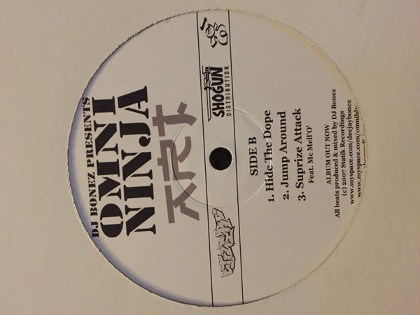 DJ Bonez Presents Omni (4) - Ninja Art , Hip Hop, 2007 - Statik Recordings, Australia, Vinyl 1x 12", 33 ⅓ RPM, EP
