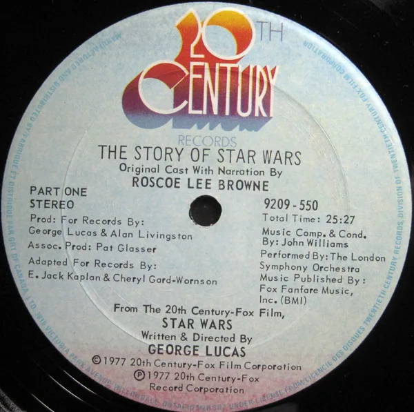 Album cover for The Story Of Star Wars by Original Star Wars Cast, The With Narration By Roscoe Lee Brown