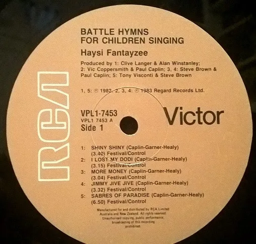 Album cover for Battle Hymns For Children Singing by Haysi Fantayzee