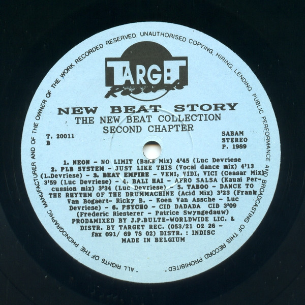Various - Target's New Beat Story (Second Chapter), Electronic, New Beat, 1989 - Target Records (3), Belgium, Vinyl 1x LP, Co