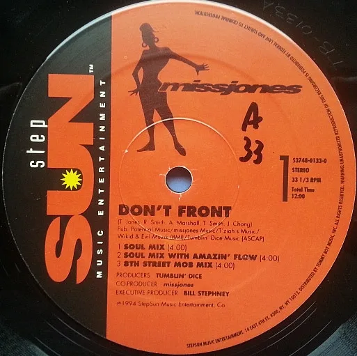 Album cover for Don't Front by Miss Jones (2)