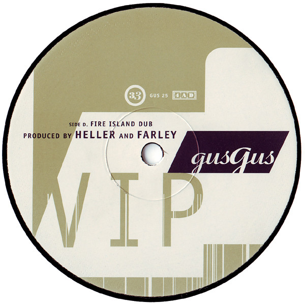 GusGus - VIP, Electronic, Garage House, House, 1999 - 4AD, UK, Vinyl 2x 12", 33 ⅓ RPM, Promo