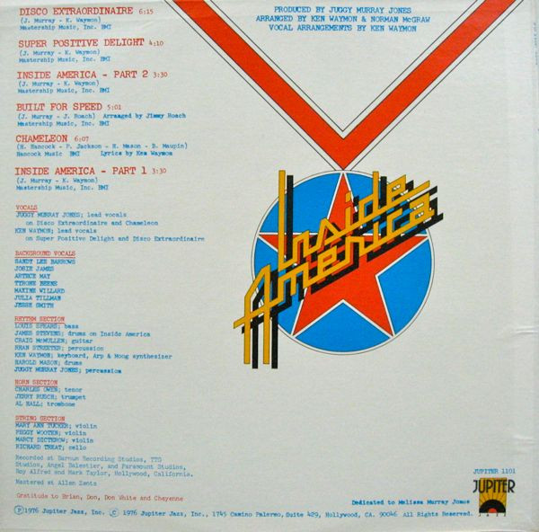 Juggy Murray Jones - Inside America (Disco) - 1976 - Disco - Jupiter Records (2) - Vinyl 1x LP, Album