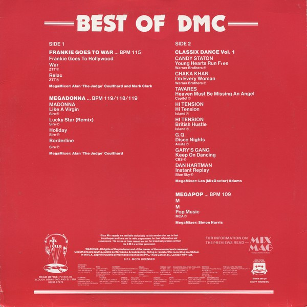 Various - Best Of DMC Vol. 3, Electronic, Disco, Synth-pop, 1984 - DMC, UK, Vinyl 1x 12", 33 ⅓ RPM, Mixed