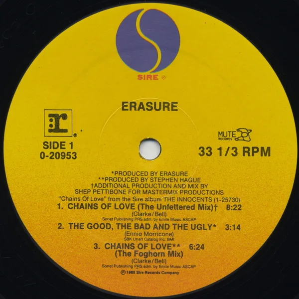 Album cover for Chains Of Love by Erasure