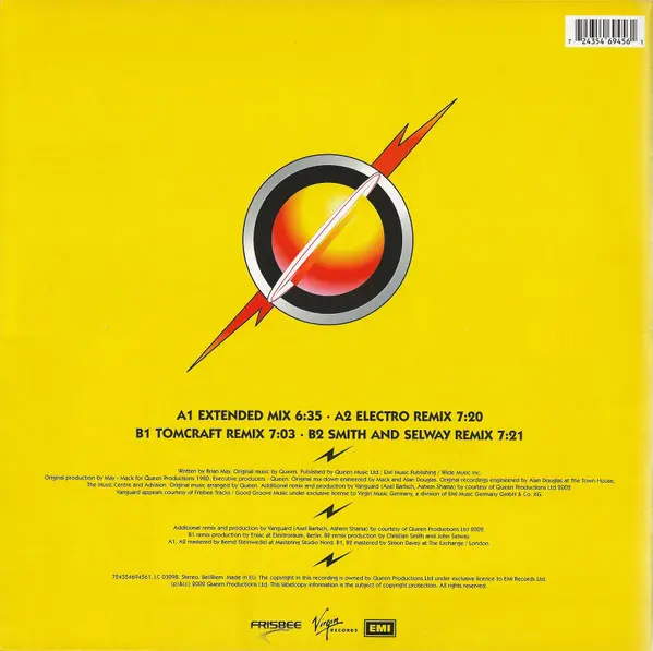 Queen + Vanguard - Flash (The Official Club Mixes), Electronic, Electro, Techno, Trance, 2002 - EMI, Frisbee Tracks, Virgin, 