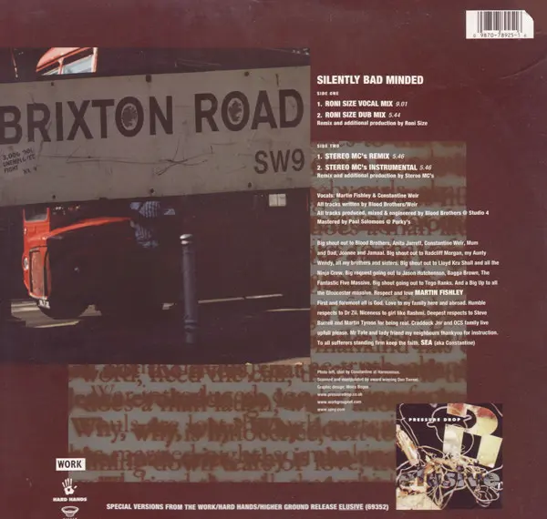 Album cover for Silently Bad Minded by Pressure Drop