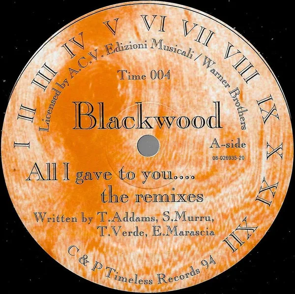 Album cover for All I Gave To You.... (The Remixes) by Blackwood