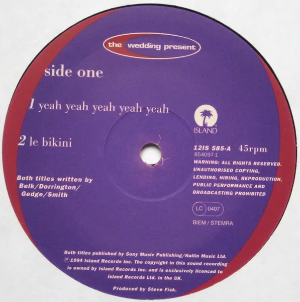 Album cover for Yeah Yeah Yeah Yeah Yeah by Wedding Present, The