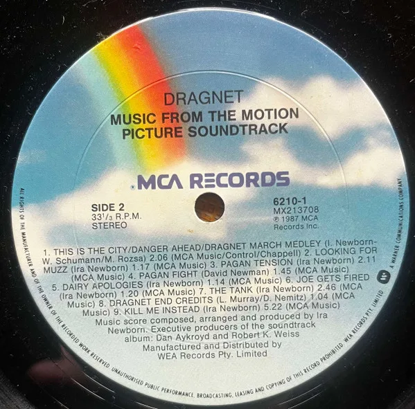 Album cover for Dragnet - Music From The Motion Picture Soundtrack by Various