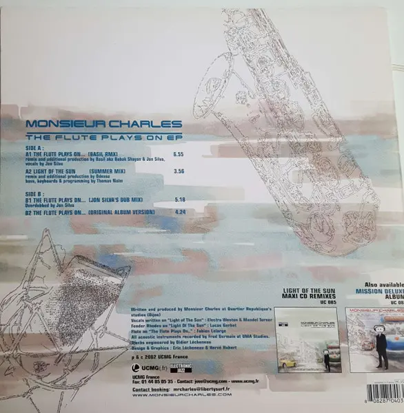 Monsieur Charles - The Flute Plays On EP - 2002 - Garage House, House - UCMG France - Vinyl 1x 12"