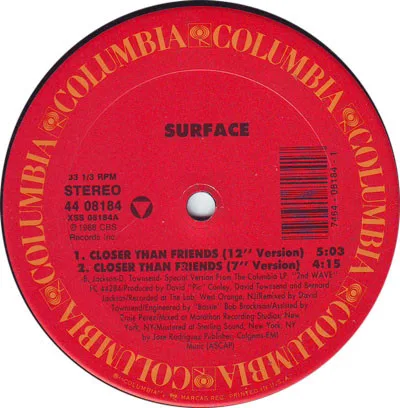 Album cover for Closer Than Friends by Surface