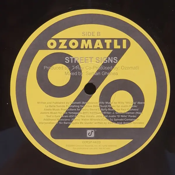 Ozomatli - Saturday Night / Street Signs, Hip Hop, Hip Hop, Latin, 2004 - Concord Records, Vinyl 1x 12", Single, Promo