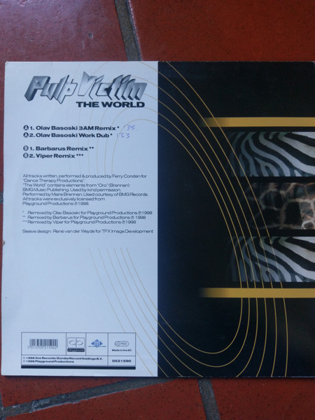 Pulp Victim - The World, Electronic, Trance, 1998 - Jive, Netherlands, Vinyl 1x 12"