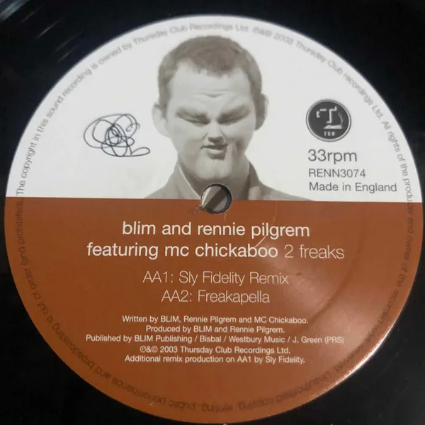 Album cover for 2 Freaks by Rennie Pilgrem & B.L.I.M. Featuring MC Chickaboo