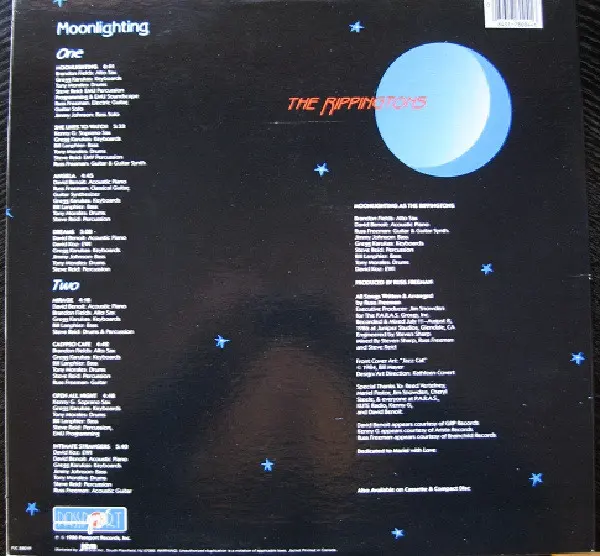 Rippingtons, The - Moonlighting, Jazz, Contemporary Jazz, Smooth Jazz, 1986 - Passport Jazz, US, Vinyl 1x LP, Album, Stereo E