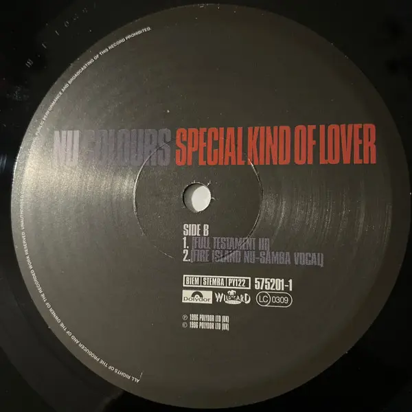 Nu Colours - Special Kind Of Lover, Electronic, Funk / Soul, Contemporary R&B, House, Progressive House, 1996 - Polydor, Wild