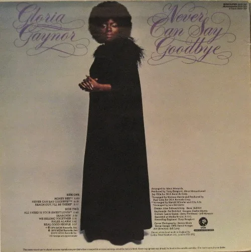 Album cover for Never Can Say Goodbye by Gloria Gaynor
