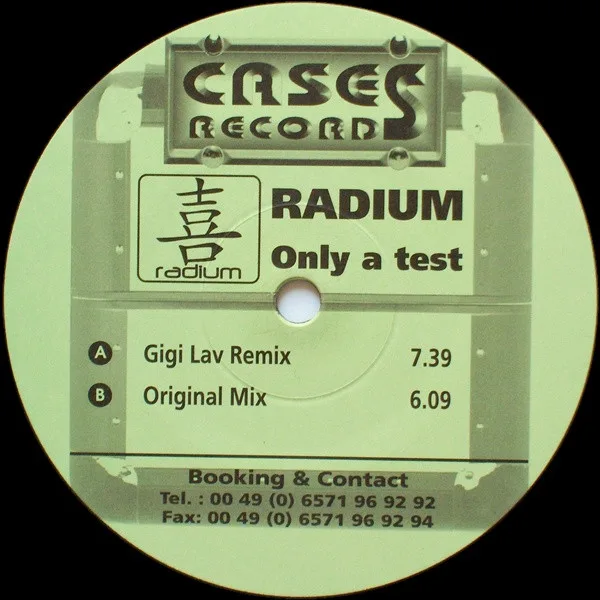 Album cover for Only A Test by Radium (2)