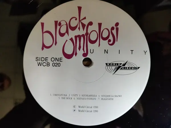 Black Umfolosi - Unity, Folk, World, & Country, African, 1990 - World Circuit, UK, Vinyl 1x LP