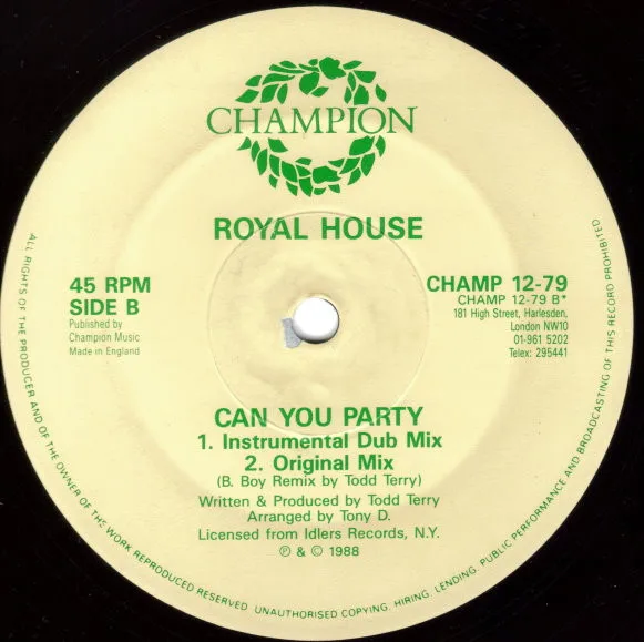 Album cover for Can You Party (B-Boy Remix) by Royal House