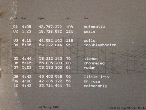 UKO - UKO, Electronic, Breakbeat, Downtempo, Electro, 2001 - Klein Records, Austria, Vinyl 2x LP, Album