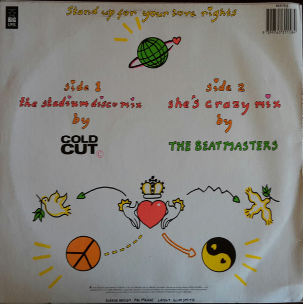 Yazz - Stand Up For Your Love Rights (The Remixes) - 1988 - Acid House, House - Big Life, CBS - Vinyl 1x 12", 45 RPM, Stereo